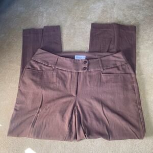 Rafealla  Brown Plus Size Trousers Y2K office siren
